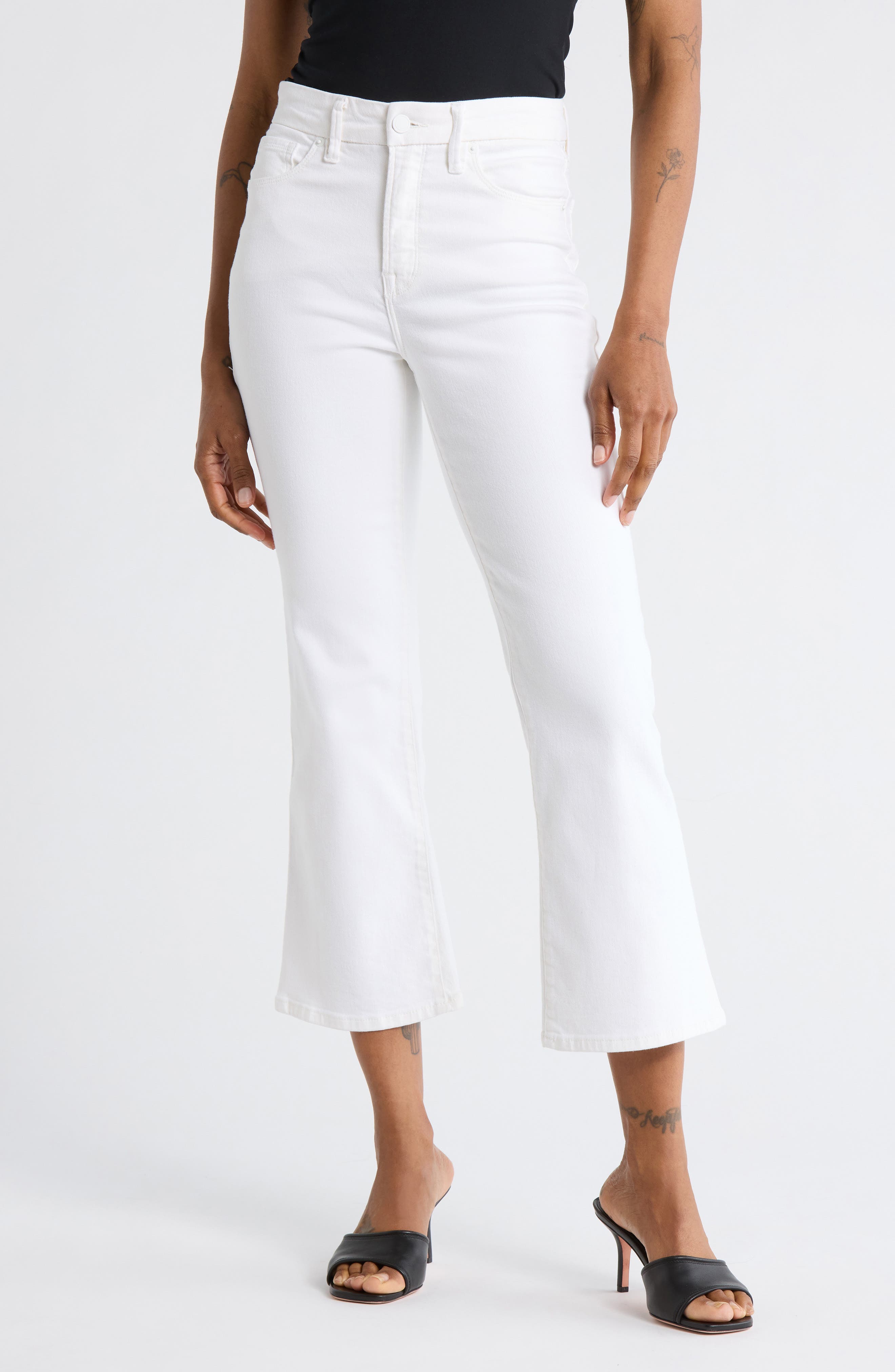 Good American Good Legs Crop Mini Bootcut Jeans