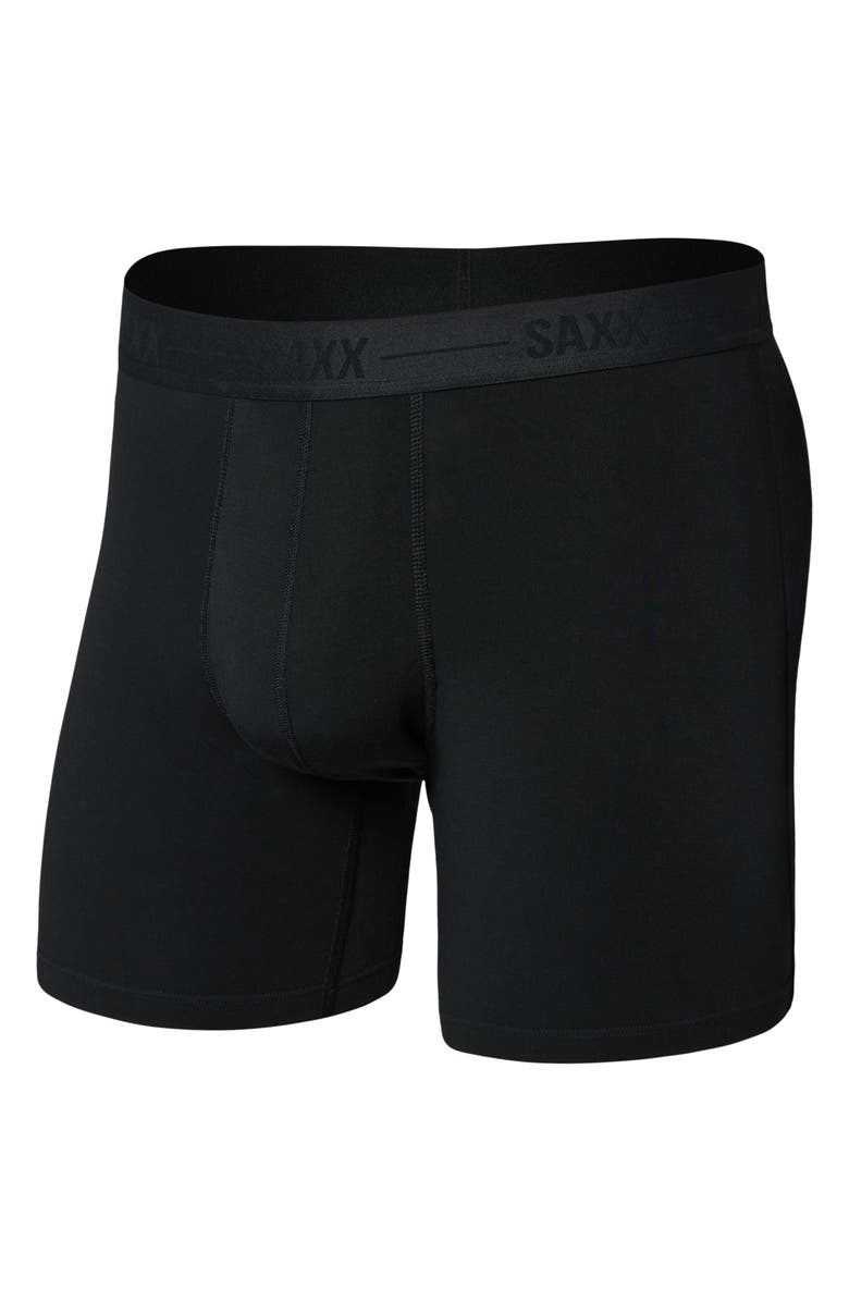 SAXX Smooth Luxe Micro Modal Boxer Briefs, Alternate, color, Black
