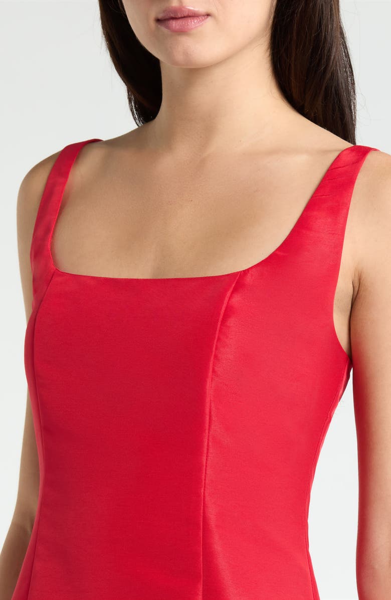SUGARLIPS Noretta Bow Satin Minidress, Alternate, color, Red