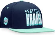 FANATICS Men's Fanatics Branded Navy/Blue Seattle Kraken Heritage Retro Two-Tone Snapback Hat
