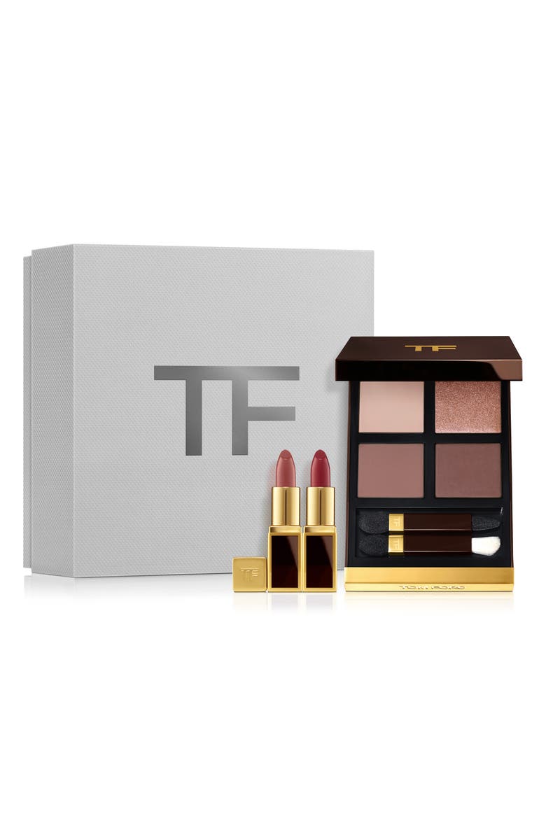 TOM FORD Eye Color Quad Eyeshadow Palette & Lipstick Gift Set $129 Value, Main, color,