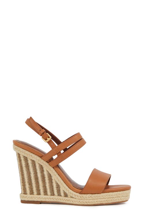 Reiss Hailey Platform Wedge Sandal In Brown