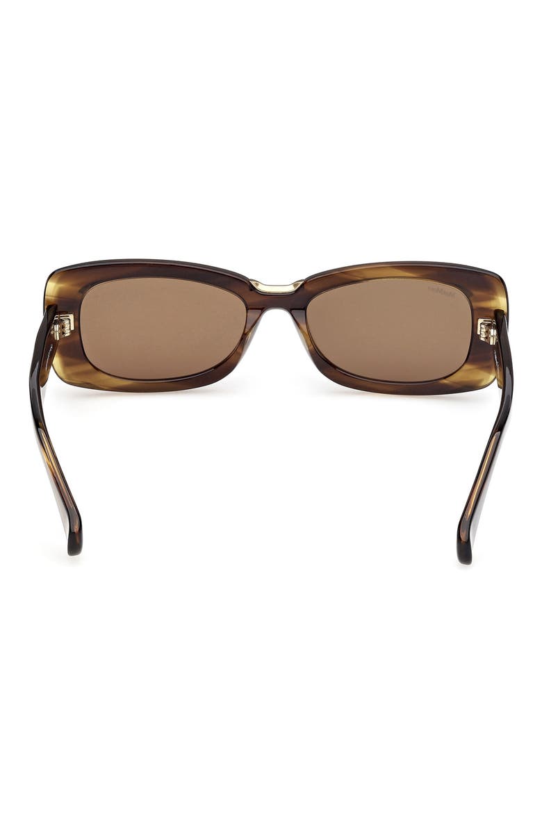 53mm Rectangular Sunglasses, Alternate, color, STRIPED BROWN / OLIVE / BRASS