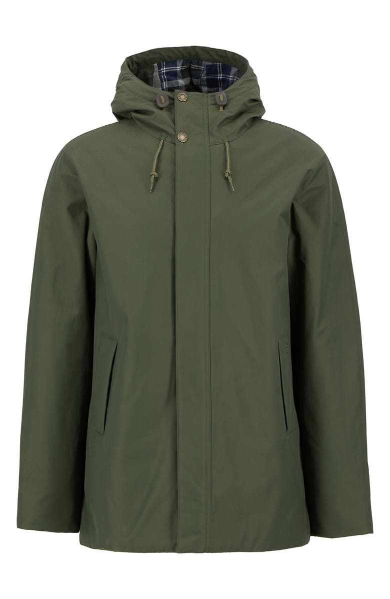 Barbour Modern Lorden Waterproof Hooded Jacket, Alternate, color, Olive