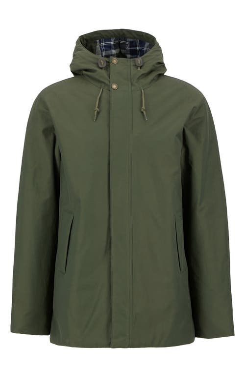 Barbour Modern Lorden Waterproof Hooded Jacket In Green