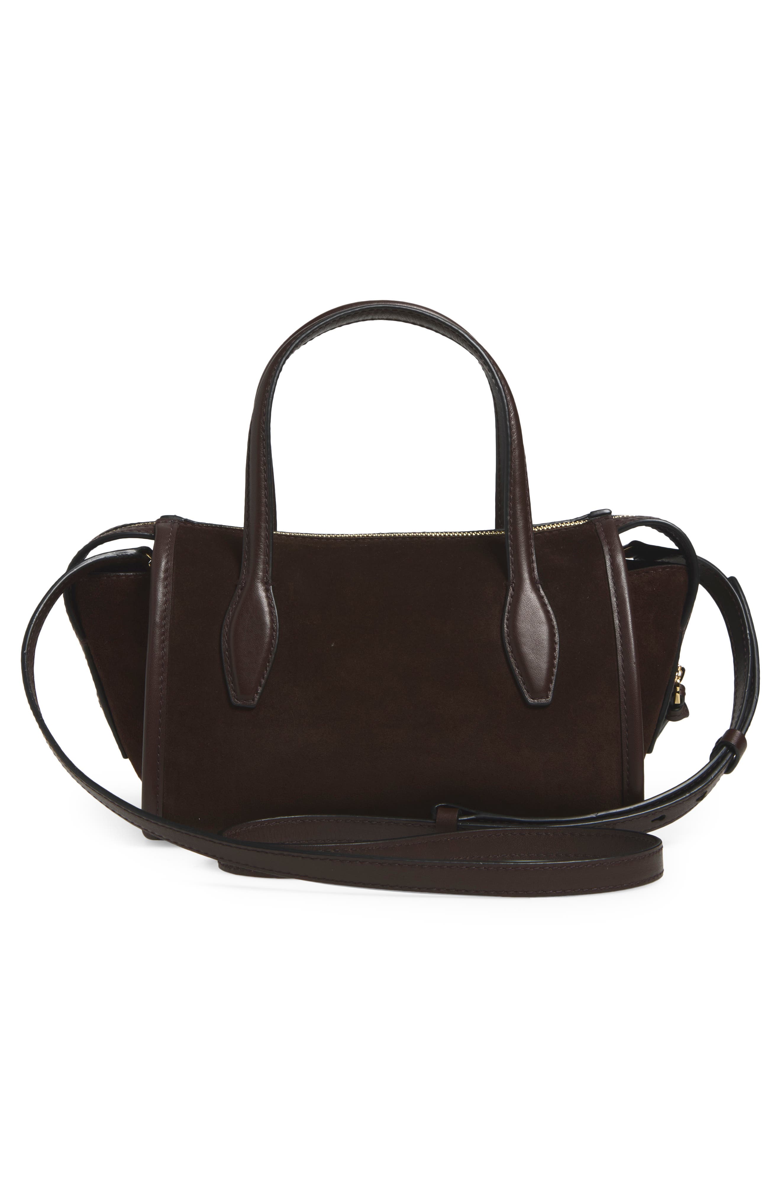 Lexington Suede Crossbody Bag, Alternate, color, DARK CAROB