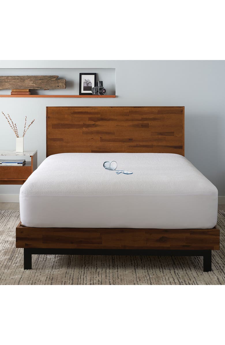 ELLA JAYNE HOME Cotton Terry Cloth Waterproof Mattress, Alternate, color, White