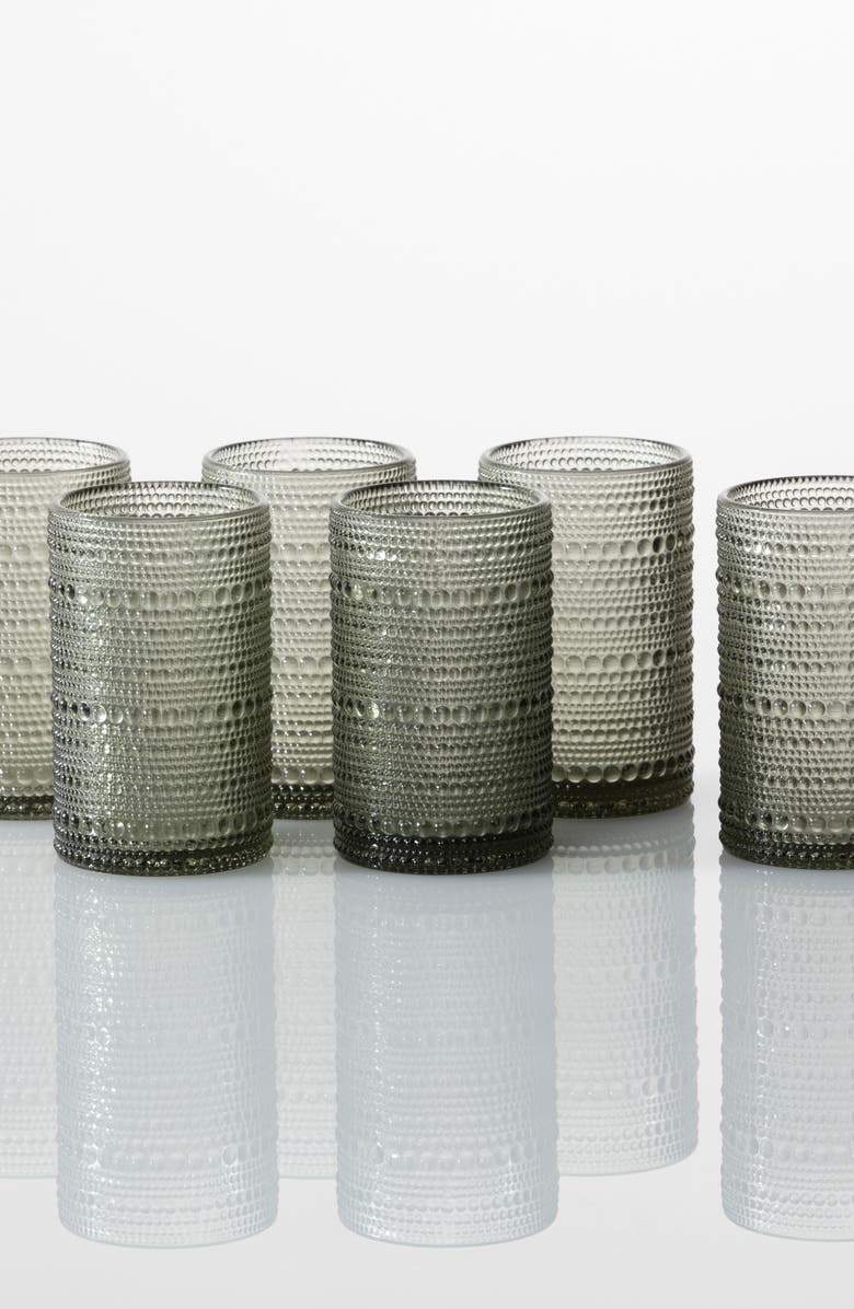 Fortessa Jupiter Set of 6 Highball Glasses, Alternate, color, Smoke