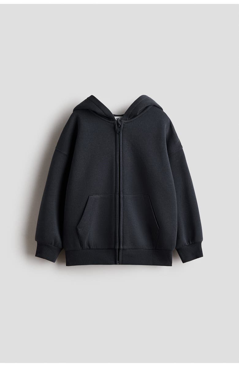 H&M Oversized hooded jacket, Main, color, Dark Gray