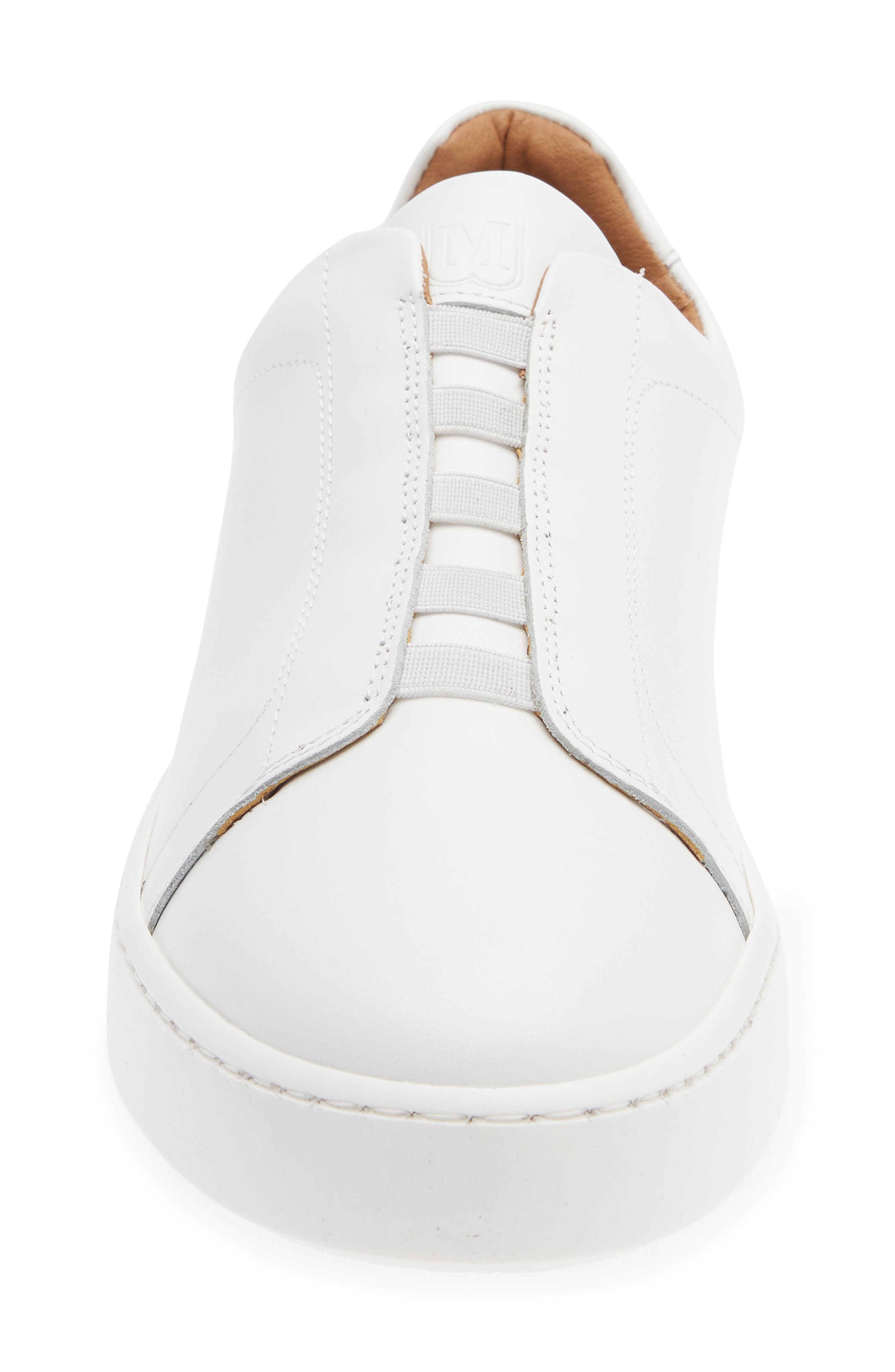Magnifico Gore Leather Slip On Sneaker, Alternate, color, WHITE LEATHER