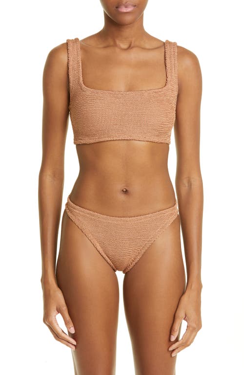 Hunza G Crinkle Two-Piece Swimsuit in Metallic Cocoa  product