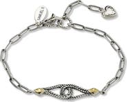 SAMUEL B. Stainless Steel 18k Gold Paperclip Loop Bracelet