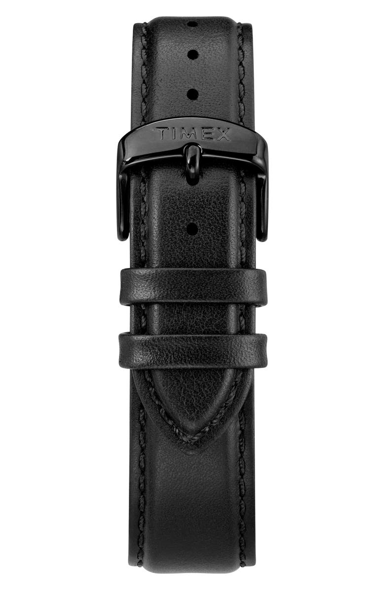 Timex<sup>®</sup> Waterbury Chronograph Leather Strap Watch, 40mm, Alternate, color, 