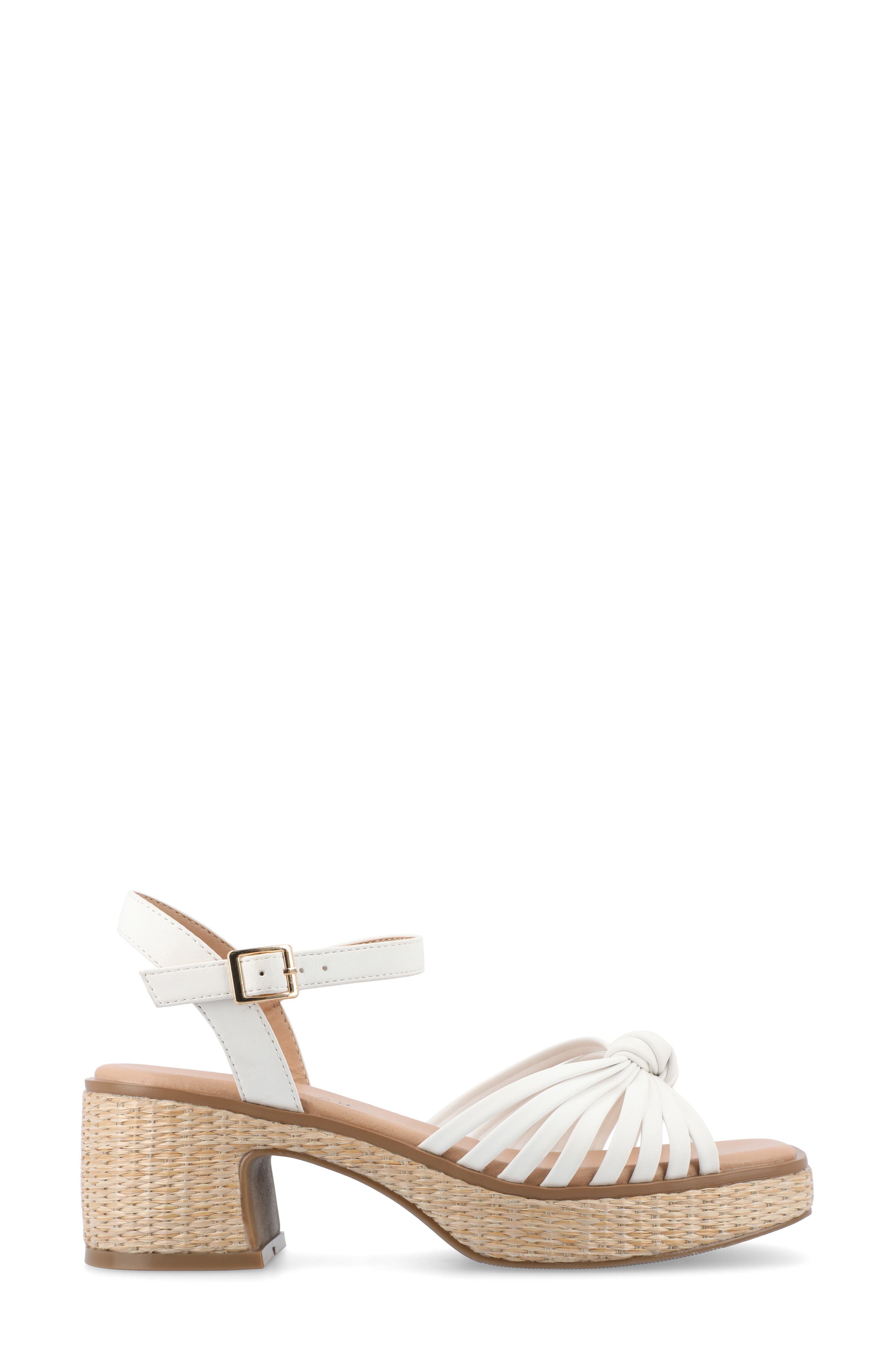 Journee Collection Hally Espadrille Platform Sandal, Alternate, color, Off White