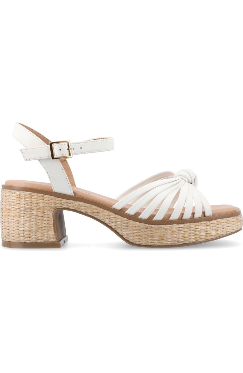 Journee Collection Hally Espadrille Platform Sandal, Alternate, color, Off White