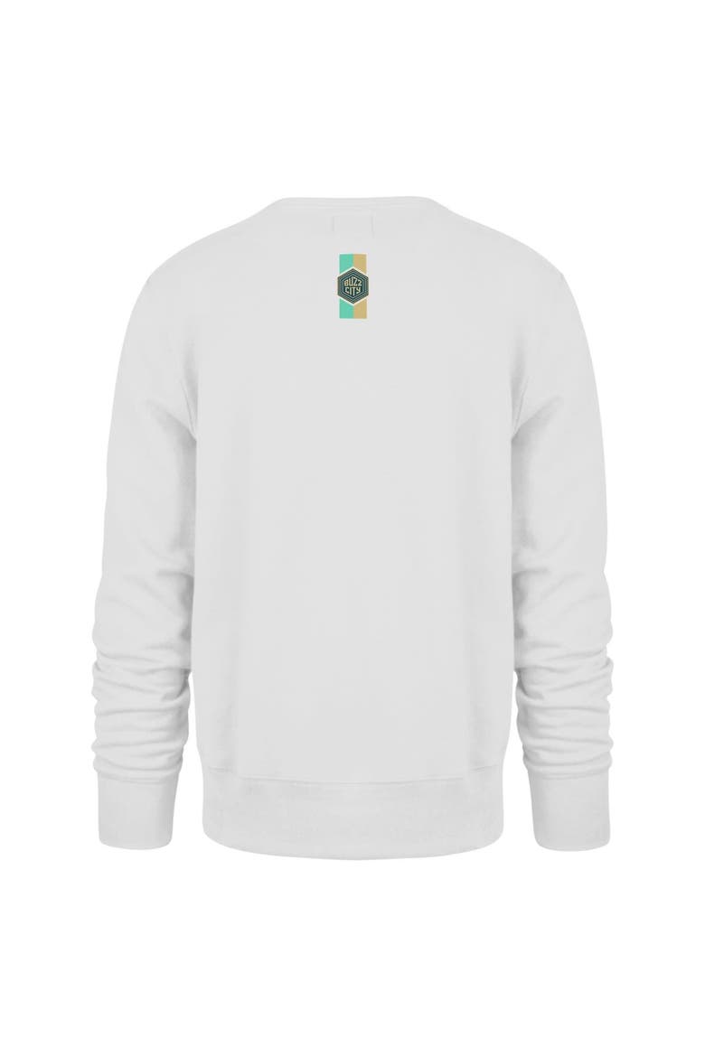 Men's '47 White Charlotte Hornets 2023/24 City Edition Postgame Headline Crew Pullover Sweatshirt, Alternate, color, White