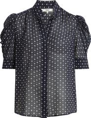 FRAME Gillian Print Silk Button-Up Shirt