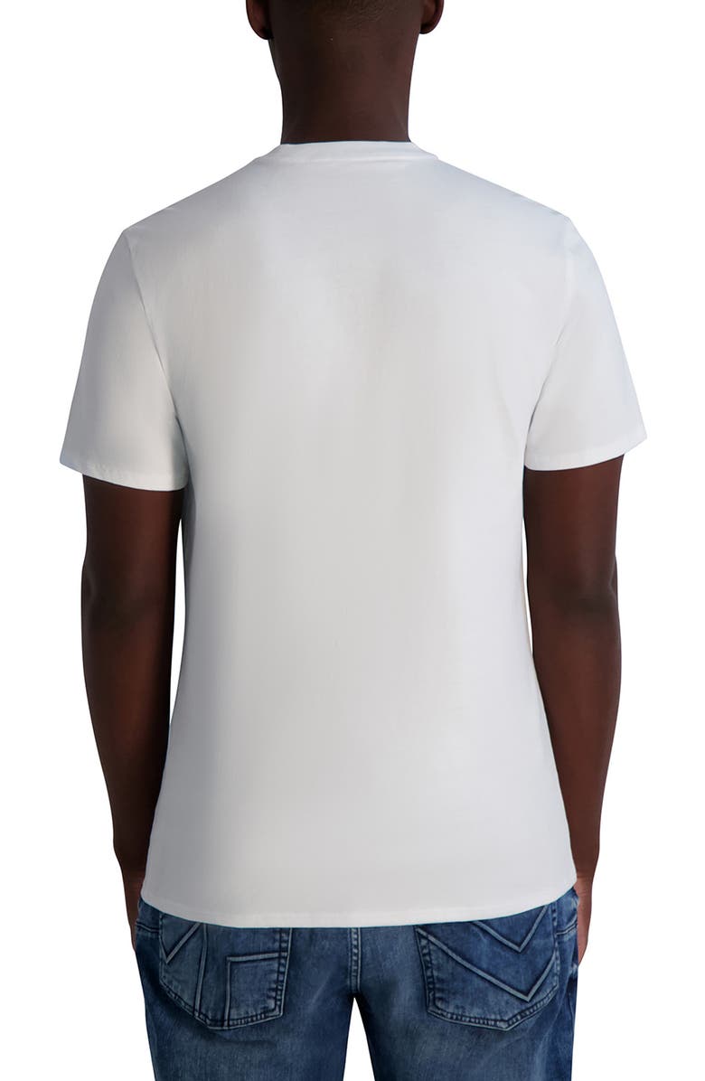 KARL LAGERFELD PARIS Racing Stripe Logo Graphic T-Shirt, Alternate, color,