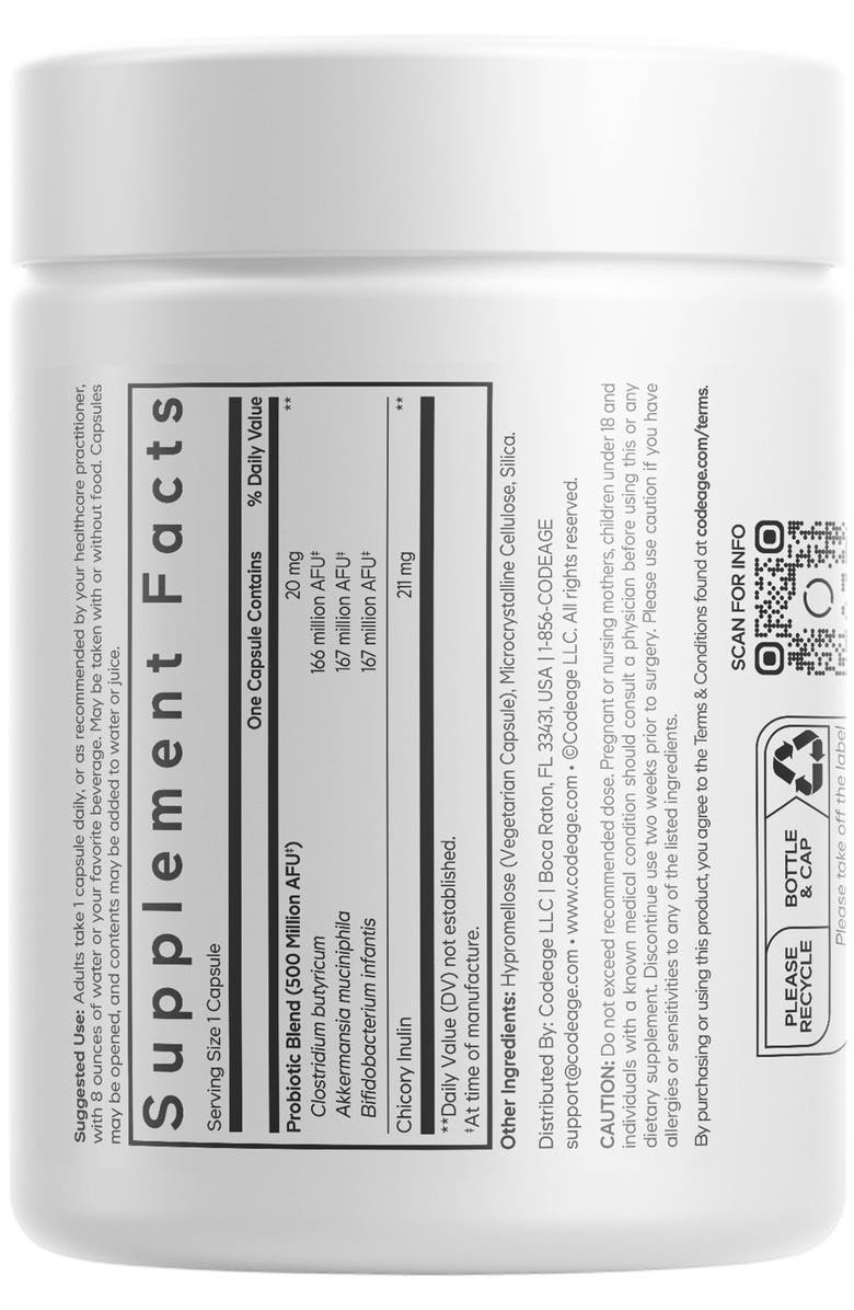 Codeage GLP-1 Probiotic - Live Probiotics + Akkermansia Supplement, Alternate, color,