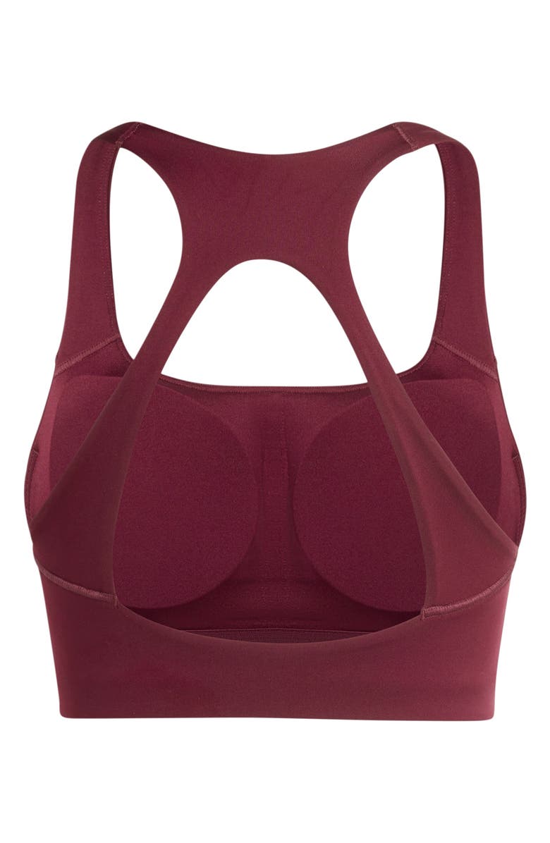 adidas Opt MS Square Neck Sports Bra, Alternate, color, Maroon