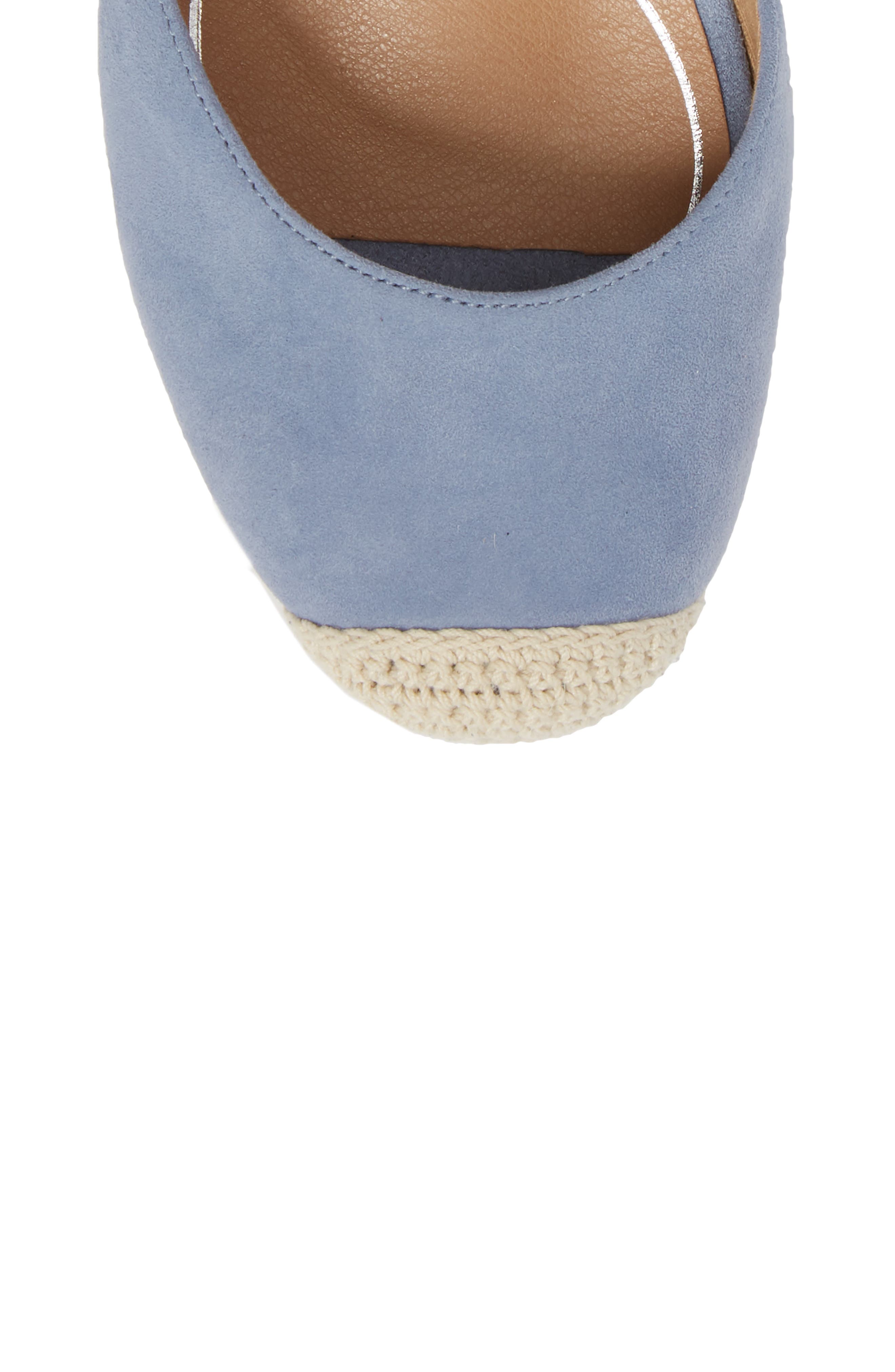 Vionic Maris Orthaheel® Espadrille Wedge Sandal, Alternate, color, BLUE FABRIC