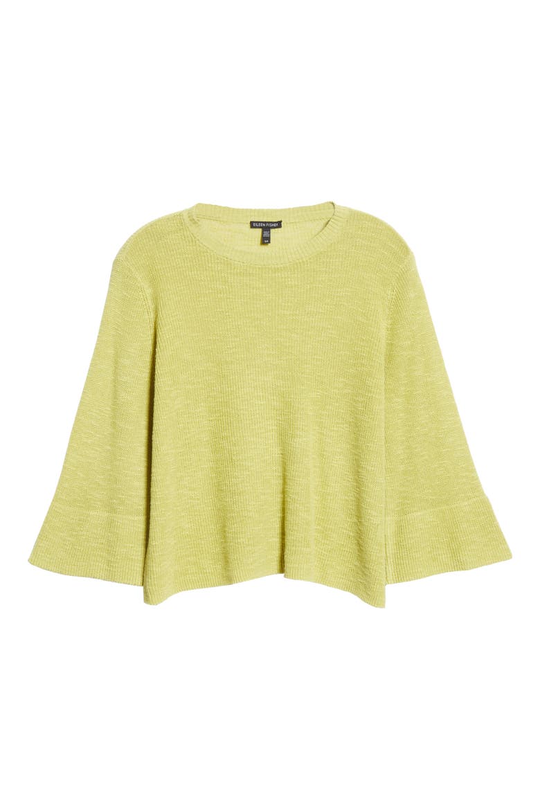 Linen & Cotton Sweater, Alternate, color, VERBENA