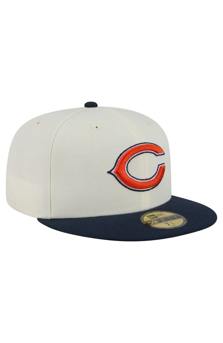 New Era Men's New Era  Cream/Navy Chicago Bears Main 59FIFTY Fitted Hat, Alternate, color, 