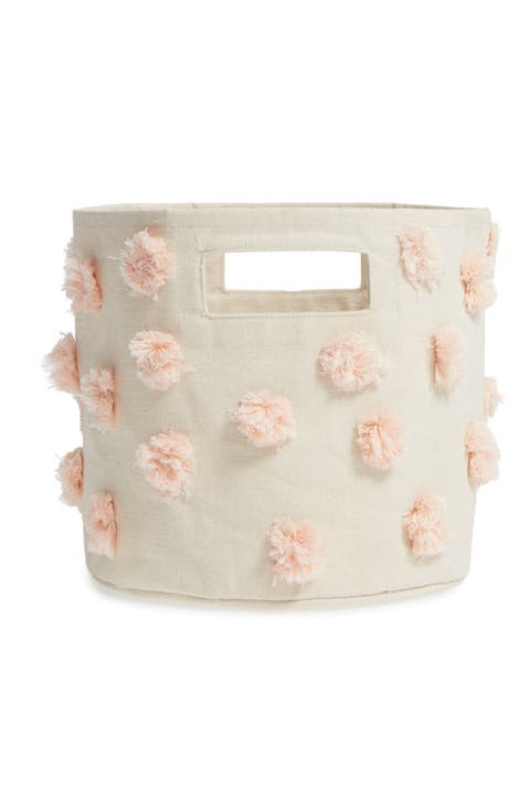 Pompom Canvas Basket Pint