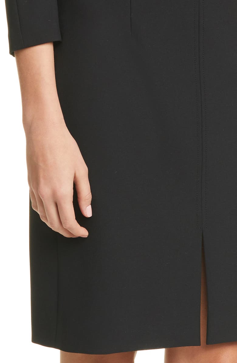 BOSS Doteta Front Slit Sheath Dress, Alternate, color, 
