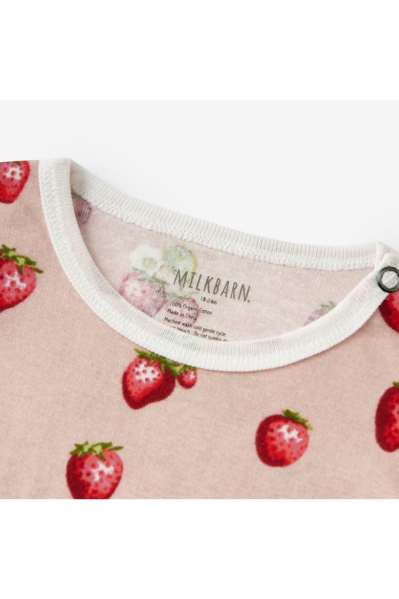 Organic Cotton Ruffle One Piece, Alternate, color, Strawberry