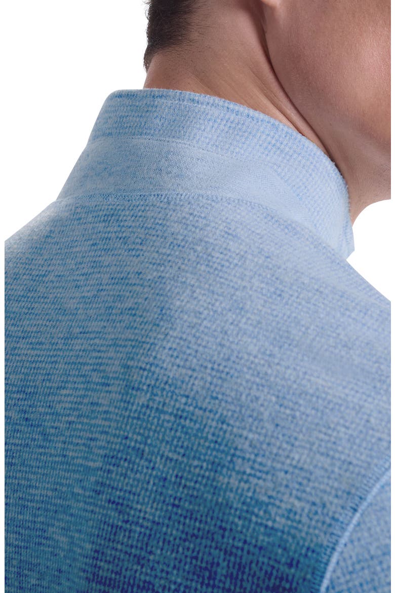 Houndstooth Patern Quarter Zip Top, Alternate, color, AIR BLUE