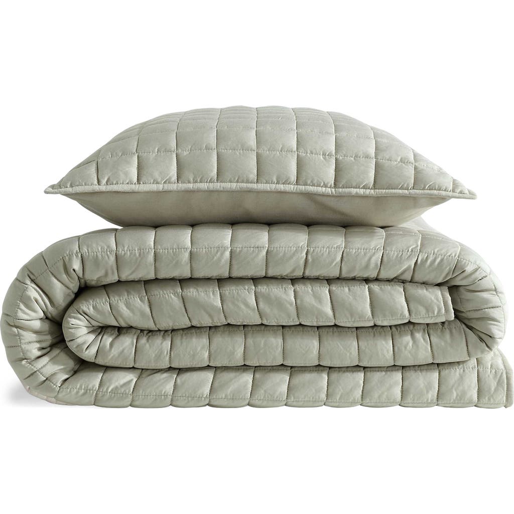 Calvin Klein Home Solid Quilt & Sham Set