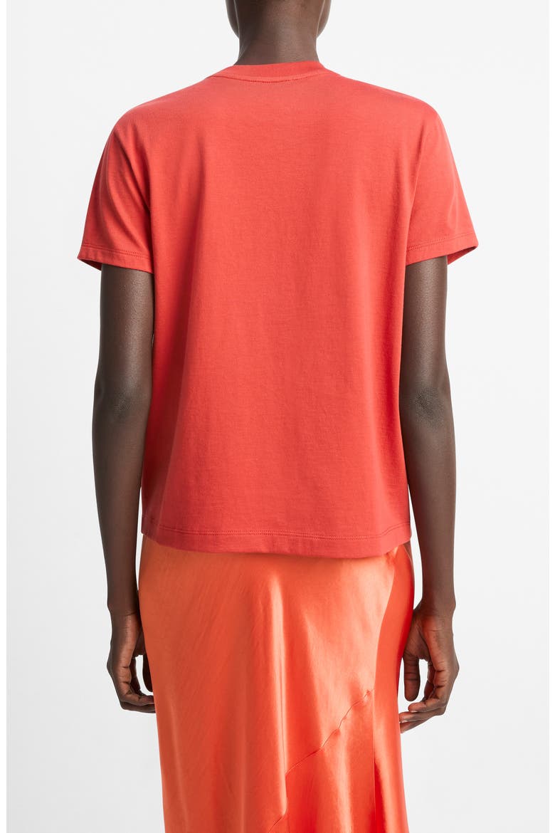 Pima Cotton Crewneck T-Shirt, Alternate, color, BRICK ROSE