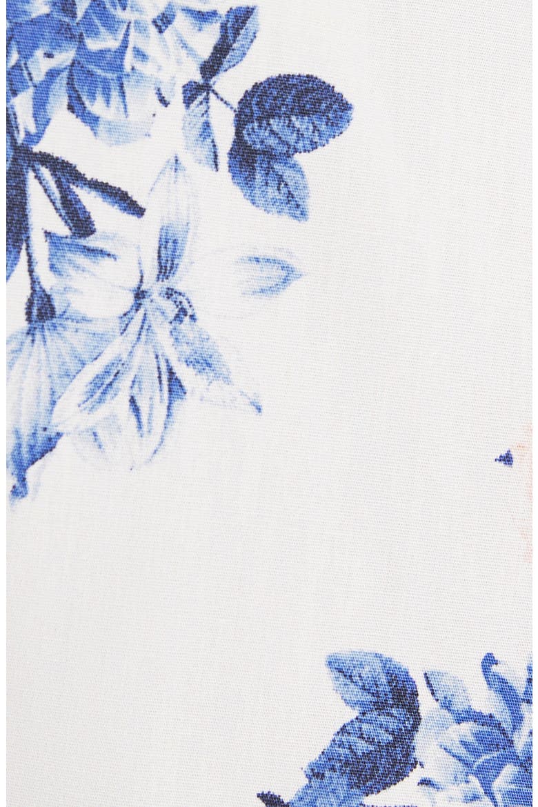 William Regular Fit Floral Stretch Cotton Button-Up Shirt , Alternate, color, WHITE/ PINK/ BLUE