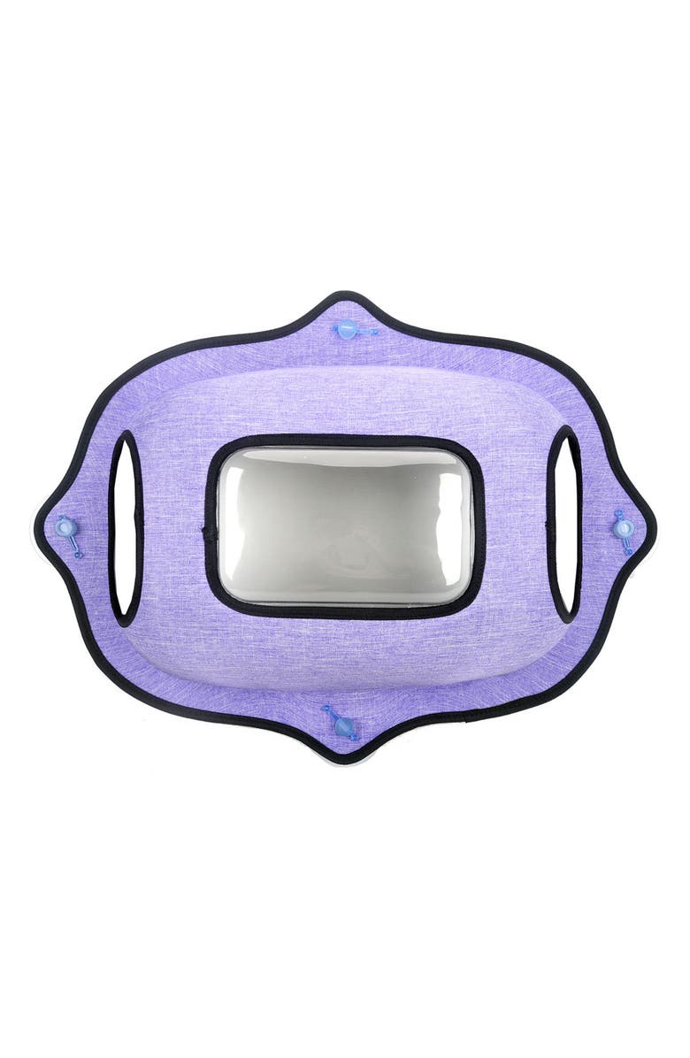 PET LIFE <sup>®</sup> 'Purr-view' See-through Suction Cup Kitty Cat Lounger and Bed, Main, color, Purple
