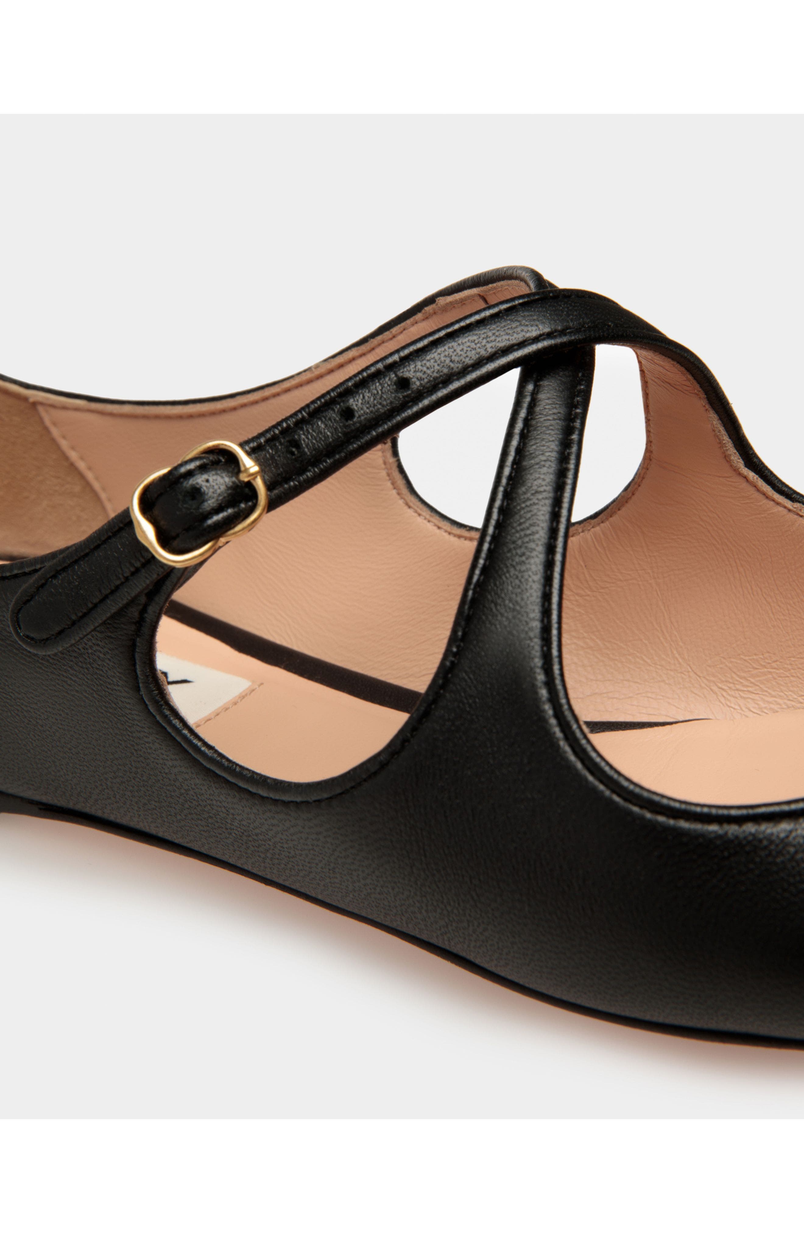 Bally rina Flat in Lamb Nappa Leather, Alternate, color, 