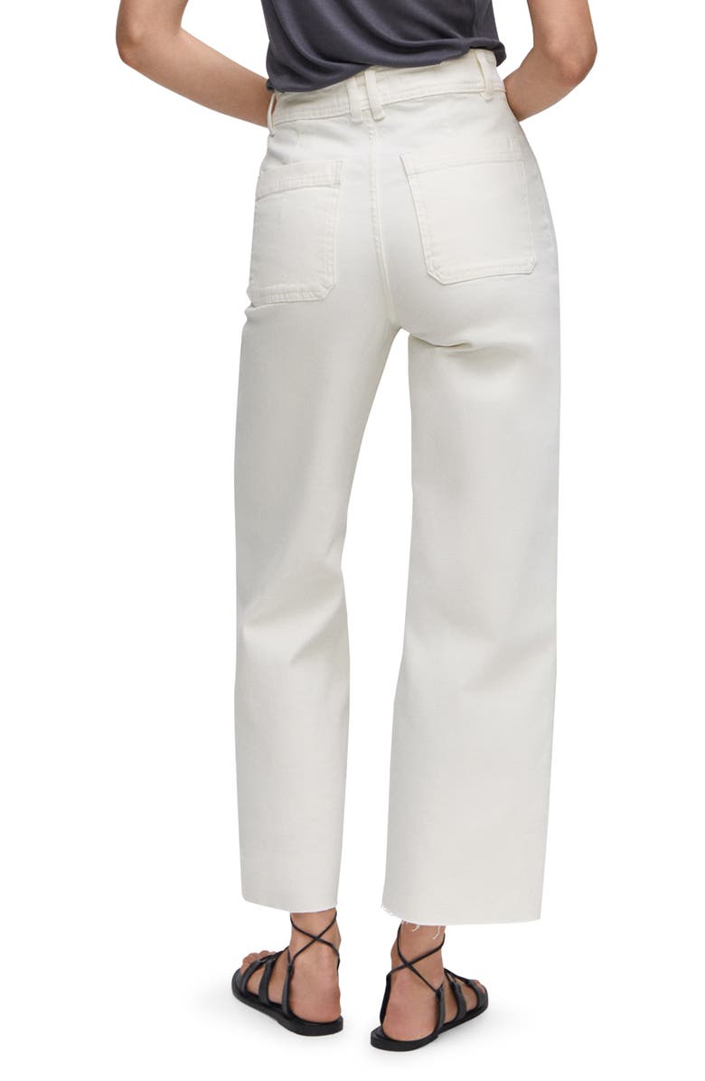 MANGO High Waist Wide Leg Culotte Jeans, Alternate, color,