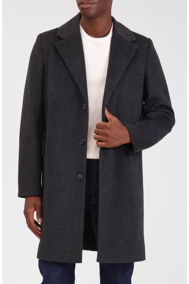 Houndstooth Topcoat, Main, color, CHARCOAL HOUNDSTOOTH