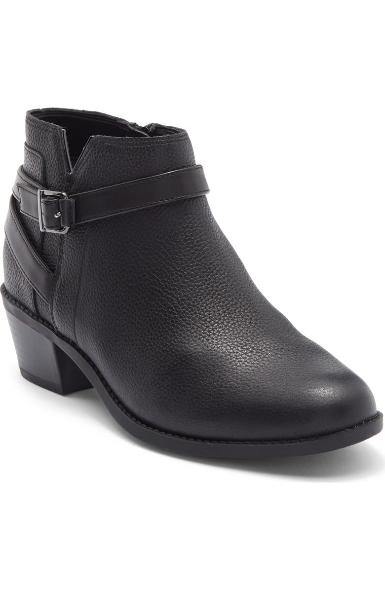 Vionic Farrah Bootie, Main, color, Black Leather