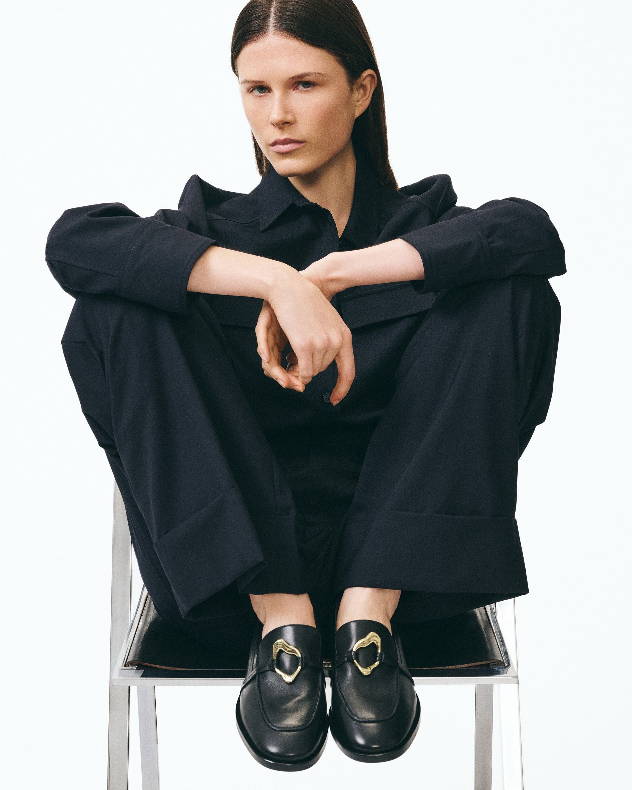 Luciano Leather Loafer, Alternate, color, Black Melt