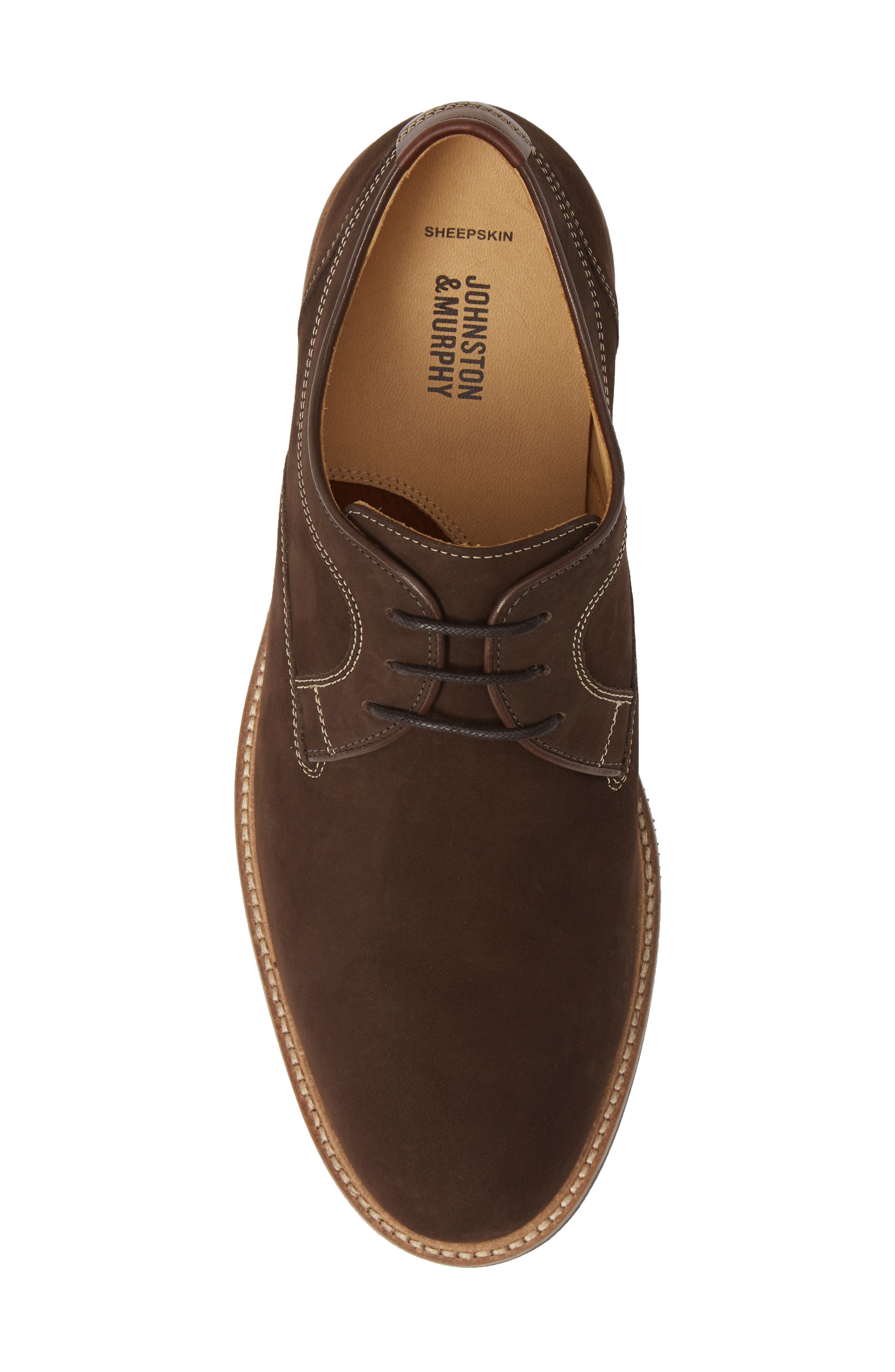 Barlow Plain Toe Derby, Alternate, color, CHOCOLATE NUBUCK