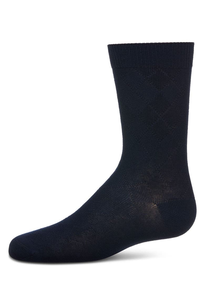 All Over Argyle Crew Socks, Main, color, Navy