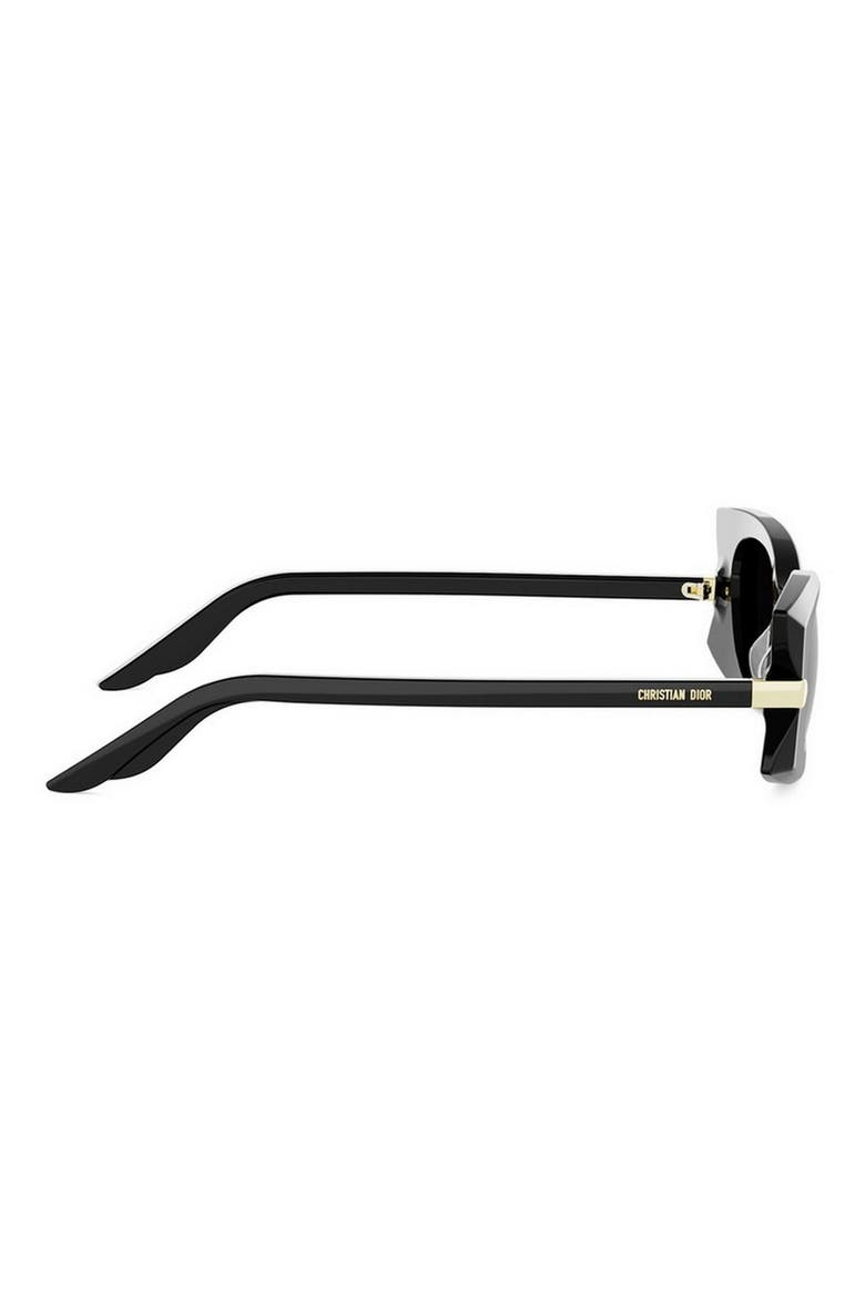 'DiorButterfly S2I 52mm Gradient Butterfly Sunglasses, Alternate, color, SHINY BLACK / GRADIENT SMOKE