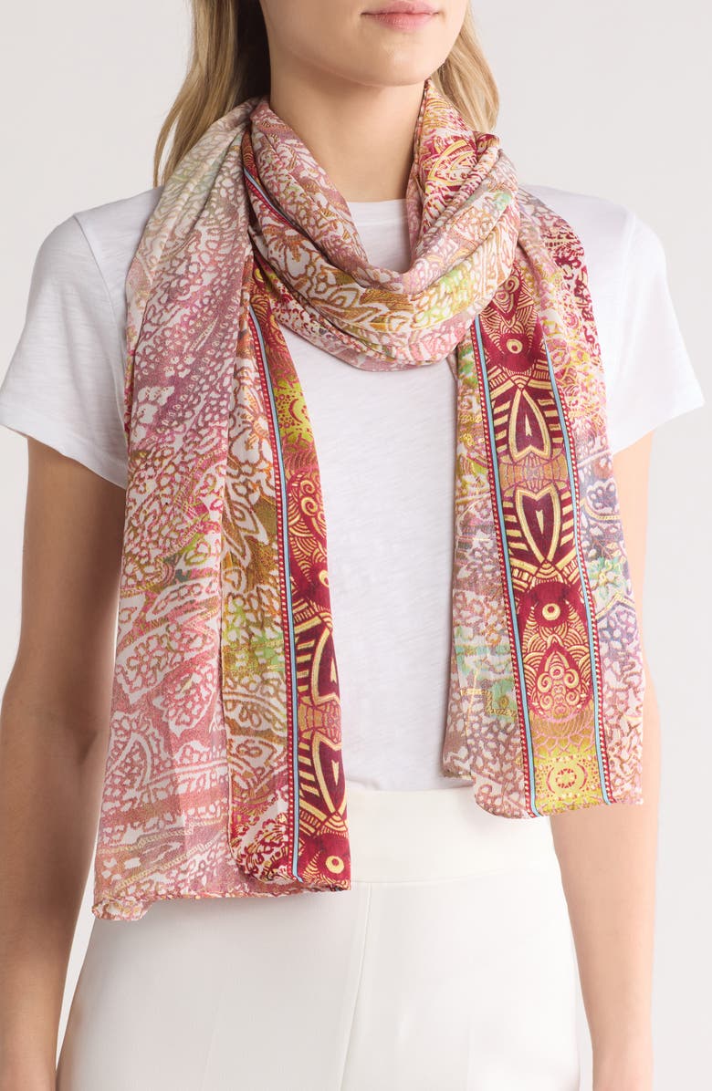 La Fiorentina Paisley Cover-Up Pareo, Main, color,