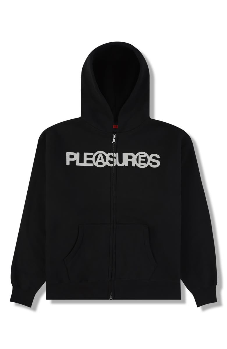 PLEASURES Zine Zip Hoodie, Main, color, Black