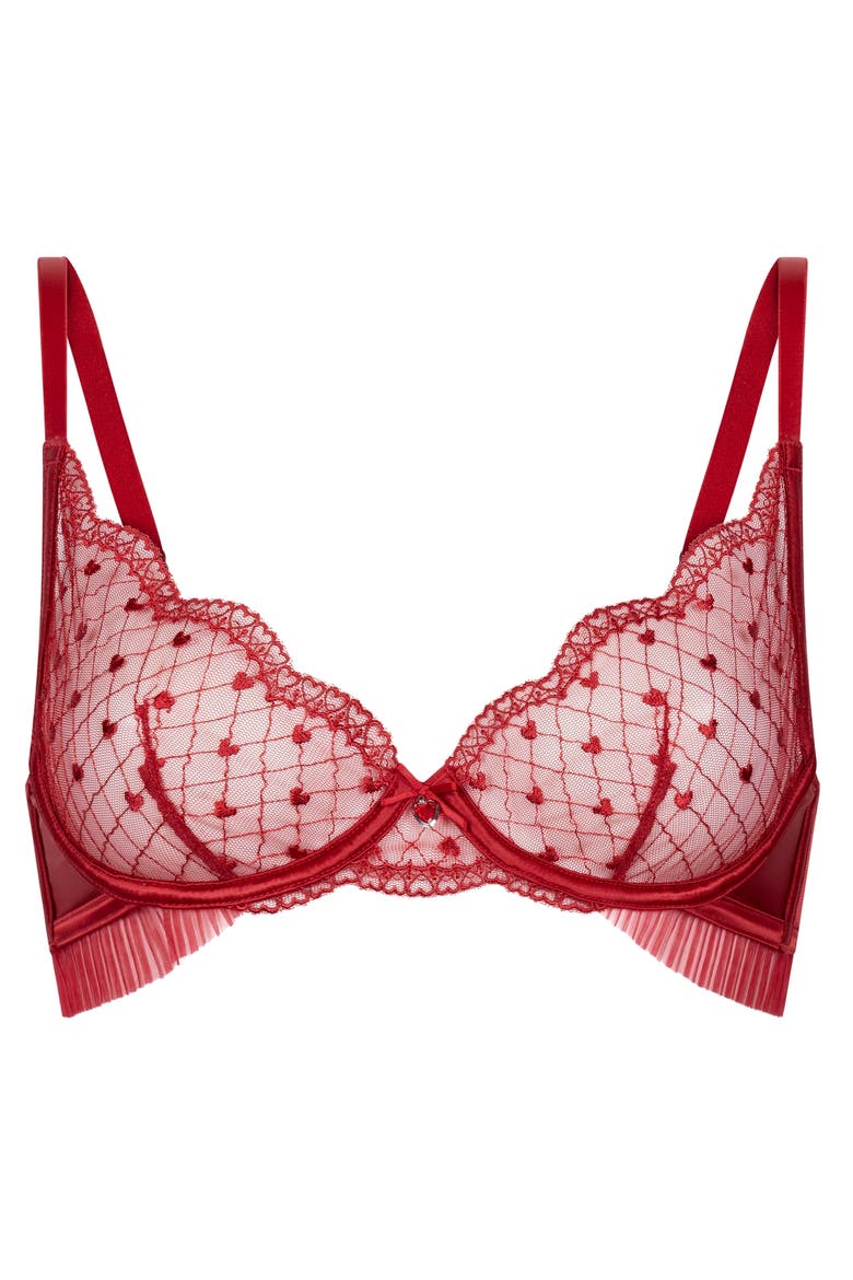 Cordelie Non-Padded Underwired Bra, Alternate, color, Chili Pepper