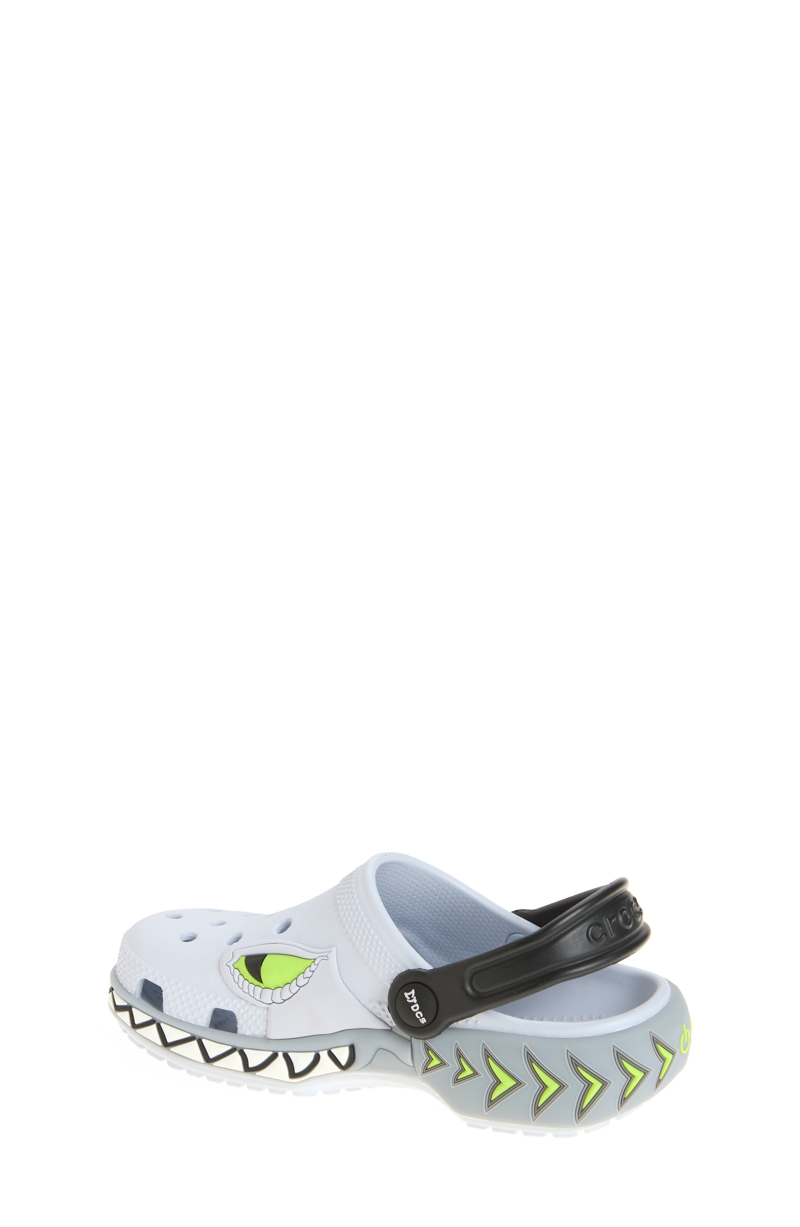 Kids' Classic Creature Lights Clog, Alternate, color, STEEL