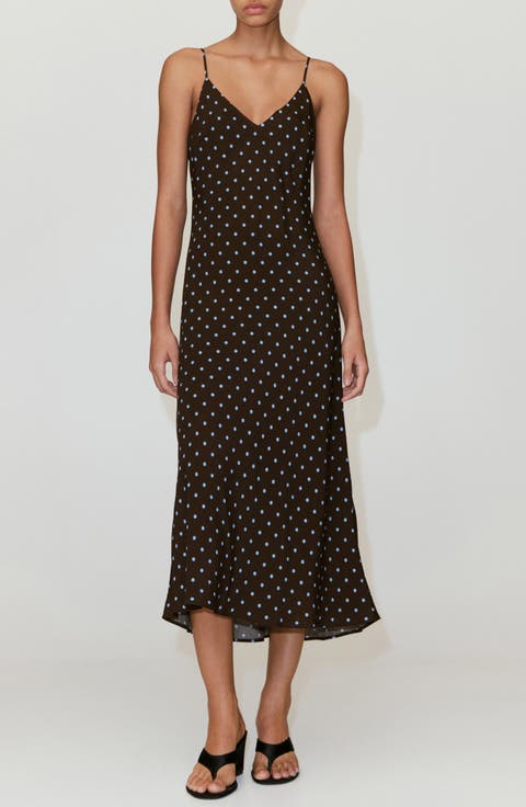 Printed V-Neck Slipdress