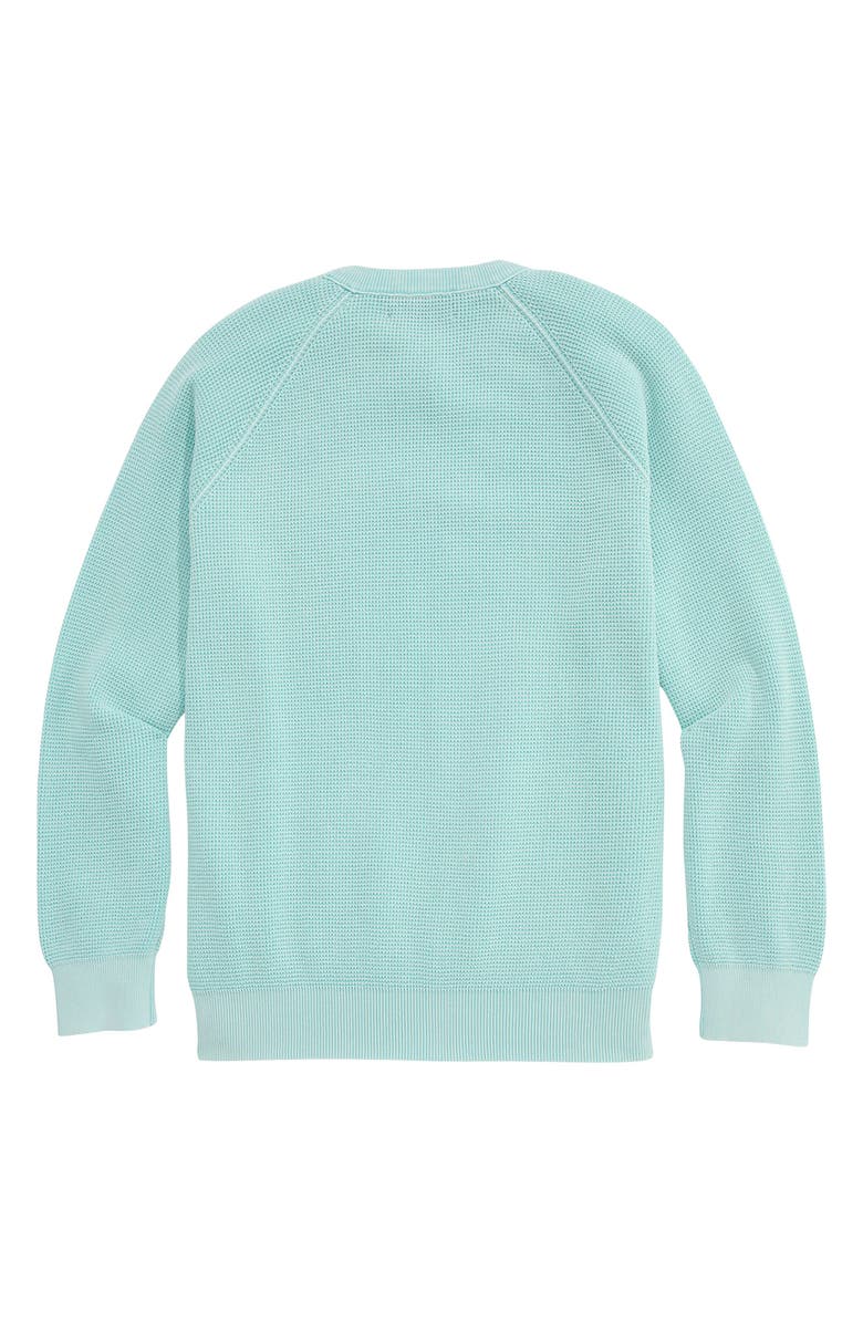 vineyard vines Waffle Knit Cotton Crewneck Sweater, Alternate, color, Mangrove Mint