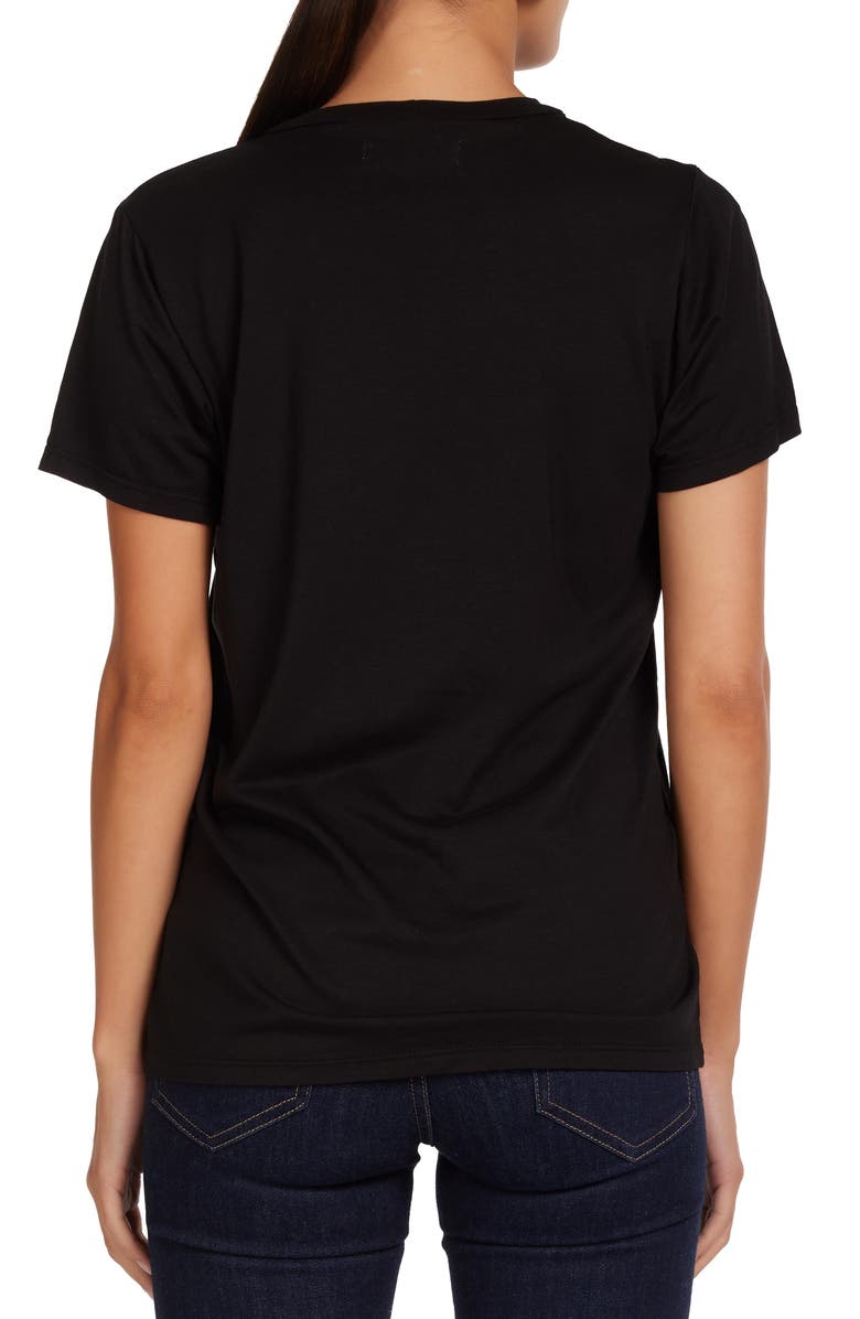 Lauren Moshi Wolf Lucky Elements Top, Alternate, color, Black